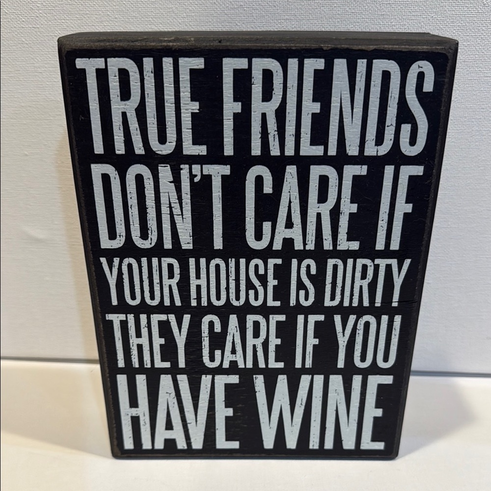 Black and White Wood Decorative Sign